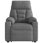vidaXL Fauteuil inclinable électrique gris foncé tissu microfibre
