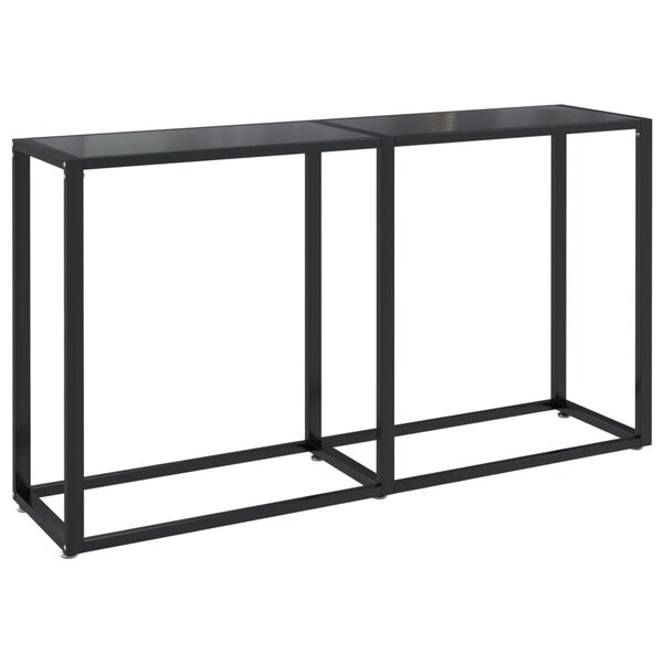 vidaXL Table console Noir 140x35x75 5 cm Verre trempé