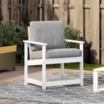 vidaXL Chaise de jardin blanc 62x56x77 cm bois de pin massif