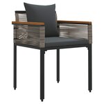 vidaXL Ensemble de meubles d'extérieur 4 Pièces Gris et Gris foncé