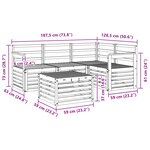 vidaXL Ensemble de canapés d'extérieur 5 Pièces Naturel