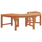 vidaXL Banc d'arbre extérieur en demi-ronde de 160 cm en bois massif d'eucalyptus.