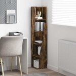 vidaXL Meuble d'angle Blanc 27 5x27x140cm Bois d'ingénierie