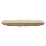vidaXL Coussin de Dos Crème 140 x 50 cm Tissu en microfibre