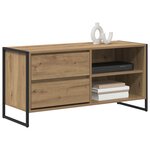 vidaXL Meuble TV Chêne artisan 100 x 36 x 49 5 cm Bois d'ingénierie