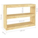 vidaXL Bibliothèque/Séparateur de pièce 100x30x71 5 cm pin massif