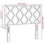 Tête de lit vidaXL Design Blocs Diamant Gris clair 100 cm Velours