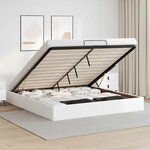 vidaXL Cadre de lit ottoman sans matelas blanc 160x200 cm similicuir