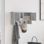 vidaXL Porte-manteau mural avec étagère Gris béton 50 x 20 x 30 cm