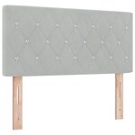 vidaXL Lit à ressorts avec matelas Gris clair 90x200 cm Velours