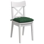 vidaXL Coussins de siège 4 Pièces Vert foncé 40 x 40 x 6 cm