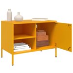 vidaXL Meuble TV jaune moutarde 68x39x50 5 cm acier