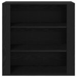 vidaXL Buffet Chêne noir 80 x 33 x 150 cm Bois d'ingénierie