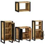 vidaXL Ensemble de mobilier de salle de bain avec étagère 4 Pièces