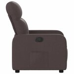 vidaXL Fauteuil inclinable Marron foncé Tissu