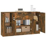 vidaXL Buffets 3 Pièces Chêne fumé Bois d'ingénierie