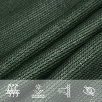 vidaXL Voile d'ombrage 160 g/m² Vert foncé 3x6 m PEHD
