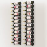 vidaXL Casiers à bouteilles mural pour 12 bouteilles 2 Pièces noir fer