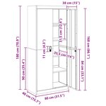 vidaXL Armoire de rangement 2 Pièces Jaune moutarde 80 x 40 x 180 cm