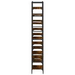 vidaXL Bibliothèque chêne fumé 127 5x28 5x172 5 cm bois d'ingénierie