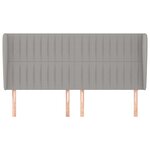 vidaXL Tête de lit avec oreilles Gris clair 183x23x118/128 cm Tissu
