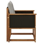 vidaXL Sofa de milieu extérieur Bois d'Acacia Massif Naturel