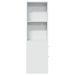 vidaXL Armoire de salle de bain étroite avec roulettes blanc