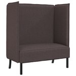 vidaXL Canapé haut dossier marron foncé 109x56x121 cm en tissu