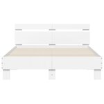 vidaXL Cadre de lit avec tête de lit blanc 120x190cm bois d'ingénierie
