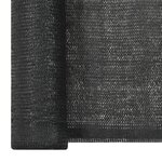 vidaXL Filet brise-vue PEHD 1x50 m Noir 150 g/m²