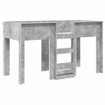 vidaXL Lit Superposé pour Enfants avec stockage Gris béton 75 x 190 cm