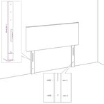 vidaXL Tête de lit avec oreilles Gris foncé 103x23x118/128 cm Tissu