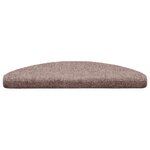 vidaXL Tapis d'escalier auto-adhésifs 10 pièces 65 x 21 x 4 cm Marron clair Demi-rond Grand