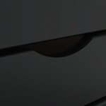 vidaXL Armoire roulante avec tiroirs MOSS noir bois de pin solide