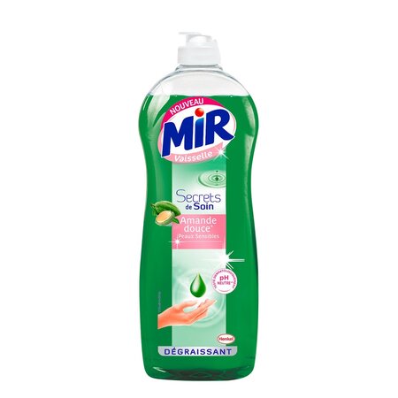 Mir Vaisselle Secret de Soin Amande Douce Peaux Sensibles Dégraissant 750ml (lot de 10)