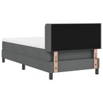 vidaXL Lit box spring avec matelas gris foncé  100 x 200 cm  en tissu.