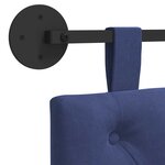 vidaXL Tête de lit suspendue Avec lumière LED Bleu police Velours