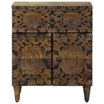 vidaXL Armoire de lit Marron 50 x 33 x 60 cm Bois de mangue massif