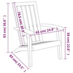 vidaXL Chaise de jardin Adirondack noir polypropylène