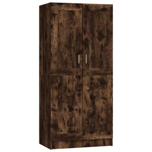 vidaXL Garde-robe Chêne fumé 82 5x51 5x180 cm Bois d'ingénierie