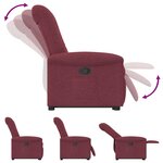 vidaXL Fauteuil inclinable rouge bordeaux tissu