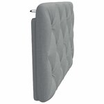 vidaXL Coussin de tête de lit gris clair 80 cm tissu
