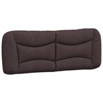 vidaXL Cadre de lit sans matelas Hvar marron foncé 140x200 cm tissu
