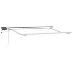 vidaXL Cadre de store manuel avec LEDs Jaune et blanc 3 x 2 5 m
