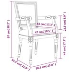 vidaXL Chaise à manger Gris foncé Velours