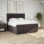 vidaXL Sommier à lattes de lit avec matelas Marron foncé 180x200 cm