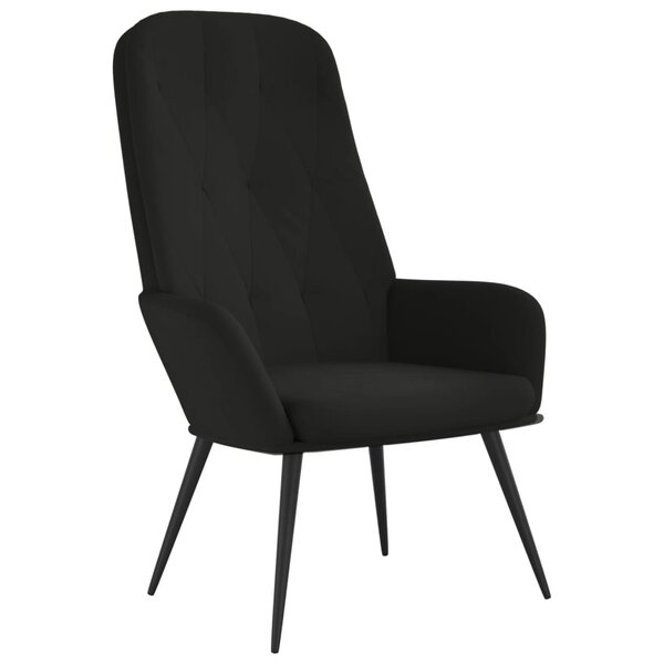 vidaXL Chaise de relaxation Noir Velours