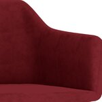 Vidaxl chaise à bascule rouge bordeaux velours
