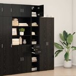 vidaXL Cabinet de rangement slim Chêne noir 30 x 42.5 x 225 cm