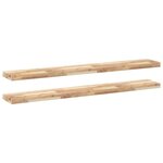 vidaXL Étagères flottantes 2 Pièces 120x20x4 cm acacia massif non traité